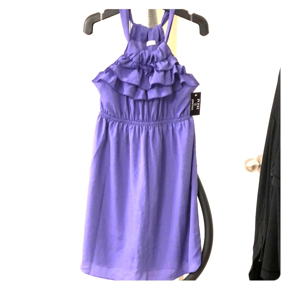 NWT Lush Spring Halter dress with ruffles